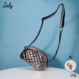 Vintage Pu Lattice Shell Messenger Shoulder Bag Women