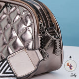 Vintage Pu Lattice Shell Messenger Shoulder Bag Women