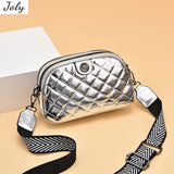 Vintage Pu Lattice Shell Messenger Shoulder Bag Women