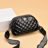 Vintage Pu Lattice Shell Messenger Shoulder Bag Women
