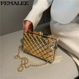 Plaid Crossbody Bag Women Party Clutch