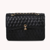 Lattice Pattern PU Shoulder Messenger Bag Women Chain Handbag