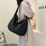 Lattice Pattern Shoulder Bag Solid Cloud Shoulder Bag Female Casual Crossbody
