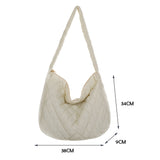 Lattice Pattern Shoulder Bag Solid Cloud Shoulder Bag Female Casual Crossbody
