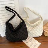 Lattice Pattern Shoulder Bag Solid Cloud Shoulder Bag Female Casual Crossbody