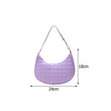 Lattice Pattern Shoulder Bags Soft PU Leather Casual Handbags