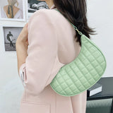 Lattice Pattern Shoulder Bags Soft PU Leather Casual Handbags
