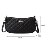 Lattice Pattern Shoulder Bags Soft PU Leather Casual Ladies Handbags