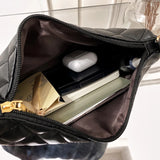 Lattice Pattern Shoulder Bags Soft PU Leather Casual Ladies Handbags