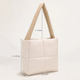 Quilted Lattice Pattern Handbag for Women, Underarm Nylon Bag