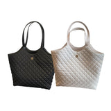 Vintage Lattice Pattern Women Handbag Shoulder Tote Female Bags