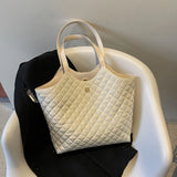 Vintage Lattice Pattern Women Handbag Shoulder Tote Female Bags