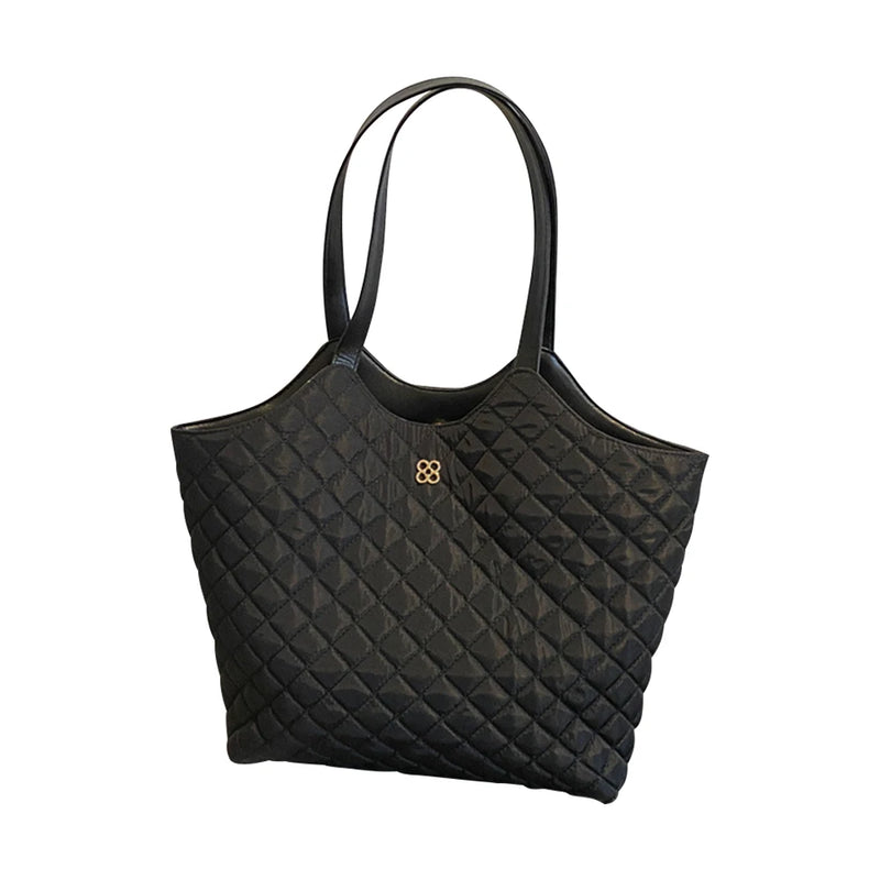 Vintage Lattice Pattern Women Handbag Shoulder Tote Female Bags