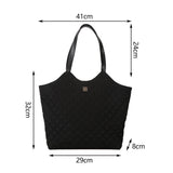 Vintage Lattice Pattern Women Handbag Shoulder Tote Female Bags
