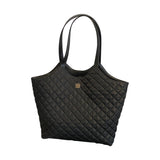 Vintage Lattice Pattern Women Handbag Shoulder Tote Female Bags
