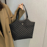 Vintage Lattice Pattern Women Handbag Shoulder Tote Female Bags