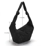 Lattice Pattern Women Shoulder Bag Winter Space Cotton Padded Handbag