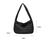 Quilted Shoulder Bag Soft Female Lady Winter Solid Cloud Underarm Bag