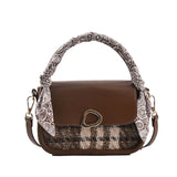Lattice Tweed Small Square Bag Women's Ins Messenger Bag