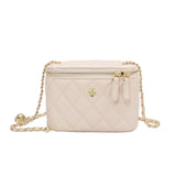 Lattice Square Box Crossbody Shoulder Bag PU Leather Women's Handbag