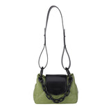Winter Lattice Square Tote Bag PU Leather Women's Handbag