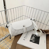 Lattice Tote Barrel Shaped Bag Summer Nylon Women's Handbag