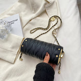 Barrel Shaped PU Leather Tote Bag for Women