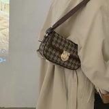 Lattice Winter Underarm Bag Women's Small Square Messenger Shoulder Bag