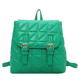 Lattice Women Backpack Bag PU Leather High Travel Rucksack