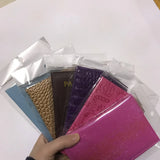 Lavender PU Passport Holder Litchi Grain Tickets Cover Bag Clip