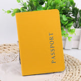 Lavender PU Passport Holder Litchi Grain Tickets Cover Bag Clip