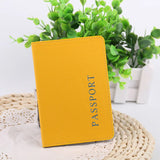 Lavender PU Passport Holder Litchi Grain Tickets Cover Bag Clip