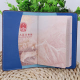 Lavender PU Passport Holder Litchi Grain Tickets Cover Bag Clip