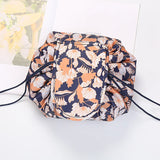 Autumn Travel Makeup Bag Drawstring Organizer Portable Cosmetic Case