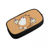 Lazy Shiba Boba Zipper Pen Bag Student School Anime Stationery Gift