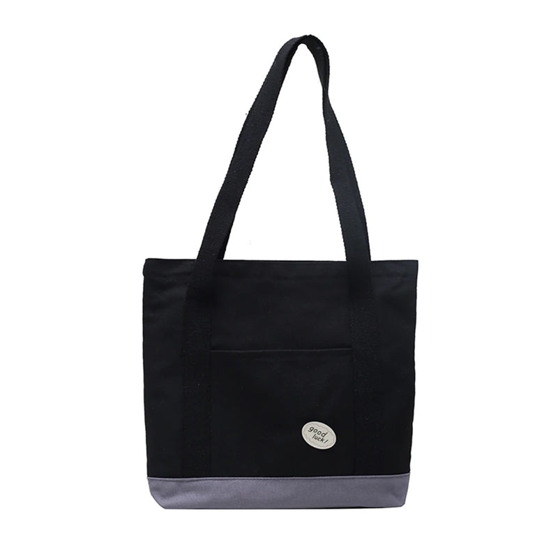 Casual Canvas Shoulder Bag Women Large Capacity Shopping Handbags