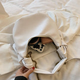 Pleated Handbag Metal Chain Shoulder Bag for Women