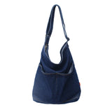 Lazy cowboy canvas bag women's shoulder bag retro university leisure shopping ba