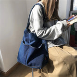 Lazy cowboy canvas bag women's shoulder bag retro university leisure shopping ba