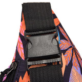 Leaf Pattern Canvas Crossbody Chest Bag Large Capacity Waist Bag