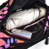 Leaf Pattern Canvas Crossbody Chest Bag Large Capacity Waist Bag