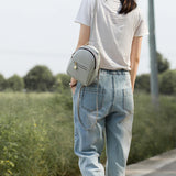 Mini PU Leather Backpack College Messenger Bag Convertible Shoulder Bag