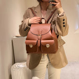 Women's Leather Travel Backpack Casual Outdoor Shoulder Bag