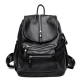 Leather Backpack Women High Shoulder Bag School Backpacks for Teens Girls