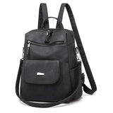 Vintage Leather Backpack Women Shoulder Bag Travel Bagpack