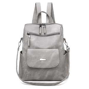 Vintage Leather Women's Backpack Travel School Bagpack