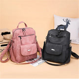 Leather Backpack Women Shoulder Bag Vintage Bagpack Travel Backpacks