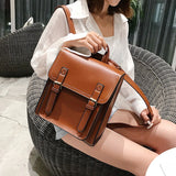 Leather Backpacks Female Shoulder Bag Women's Backpack School Bag for Girls