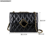 Leather Crossbody Shoulder Bag Women Chains Taschen