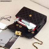 Leather Crossbody Shoulder Bag Women Chains Taschen